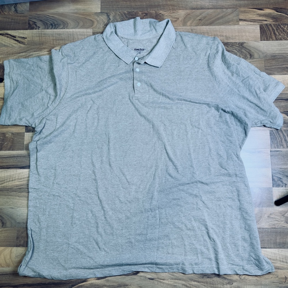 King size Men’s Big & Tall Polo Shirt 5XL Minimalist Tan‎ Cotton Polyester Blend